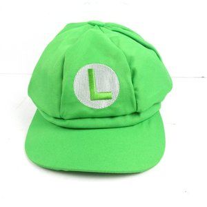 Super Mario Bros Luigi Hat Costume Cosplay Adult Size Elastic Green Cap